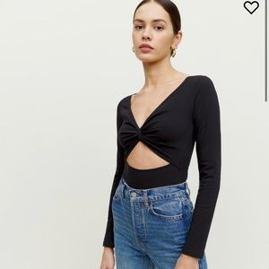 Size 4 Black Kelia top by Reformation